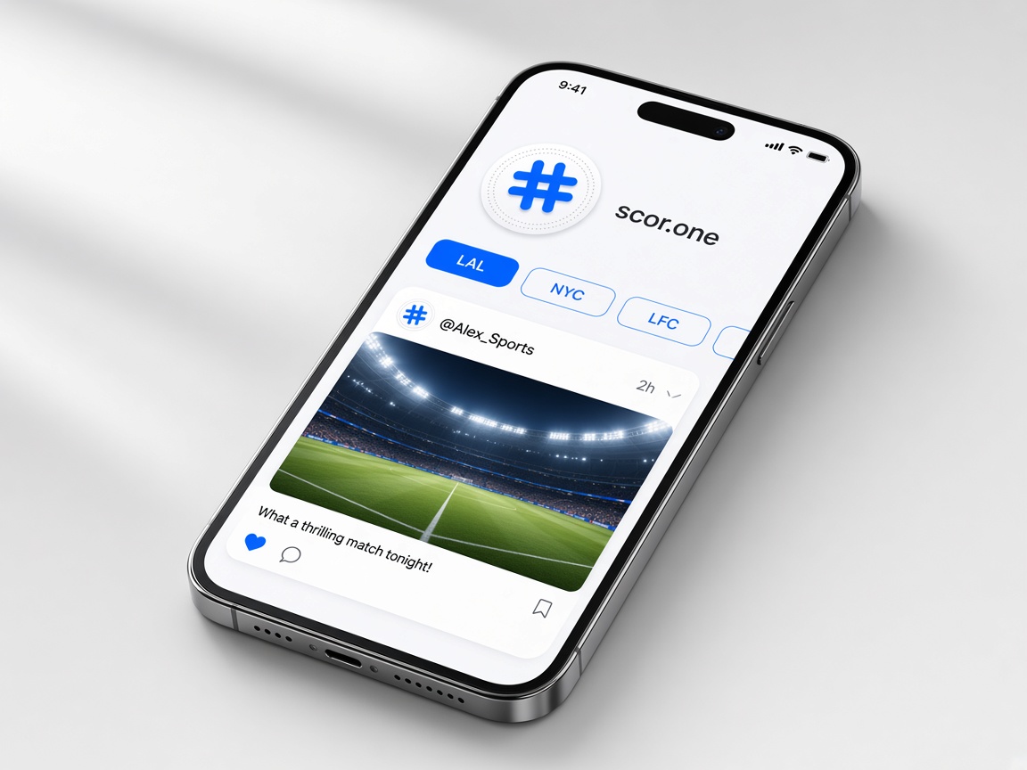 Personal sports feed with teams and fan posts